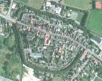 Ort der Handlung: Kranenburg, ein hübsches Städtchen mit Stadtmauer.
<br />(aus: Google Earth, verändert)