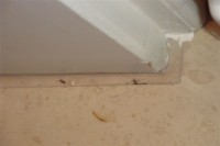 ca 5 mm, aus dem Fußboden (mit Fußbodenheizung)
